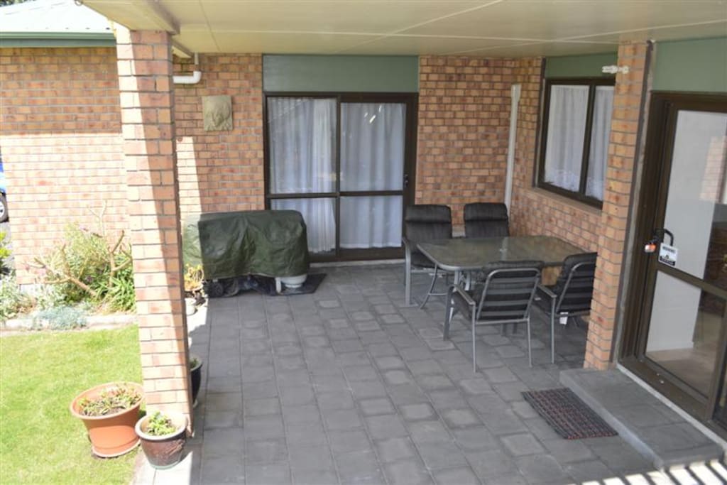 Covered deck and BBQ area