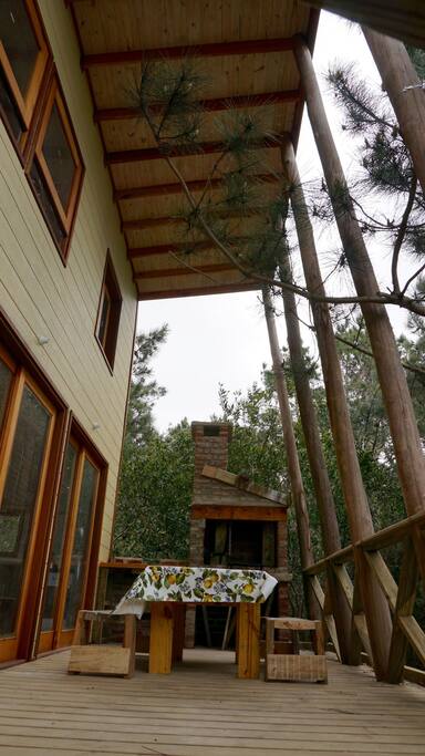 Deck and barbeque