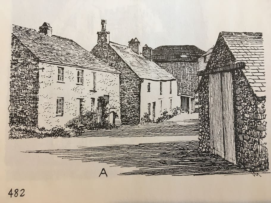 Wainwright sketch featuring Spa Cottage (first on the left) from his book ‘Westmorland Heritage’
