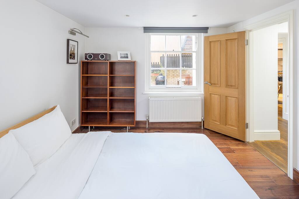 Both beds are made with fresh luxury linen.