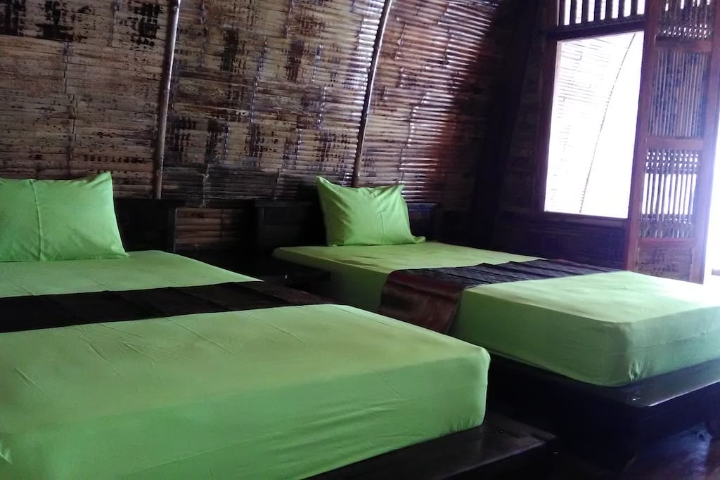 Second floor family bungalow twin bed