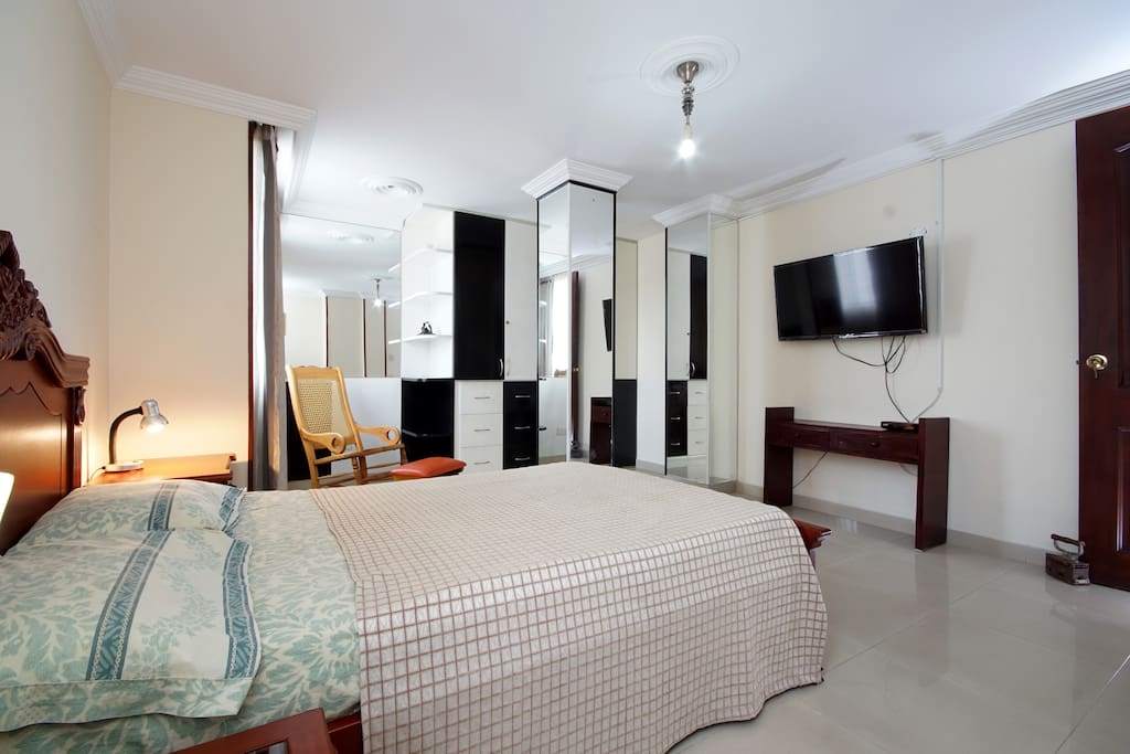 large wardrobes and TV