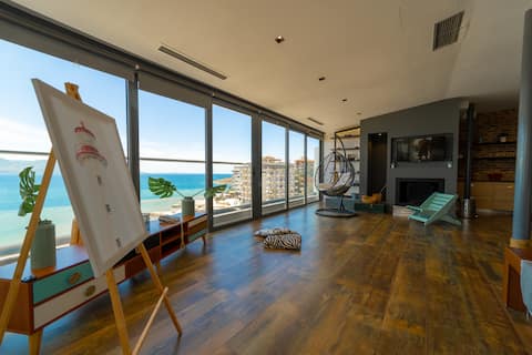 Apartamento superior Epirus Hotel con vistas al mar.