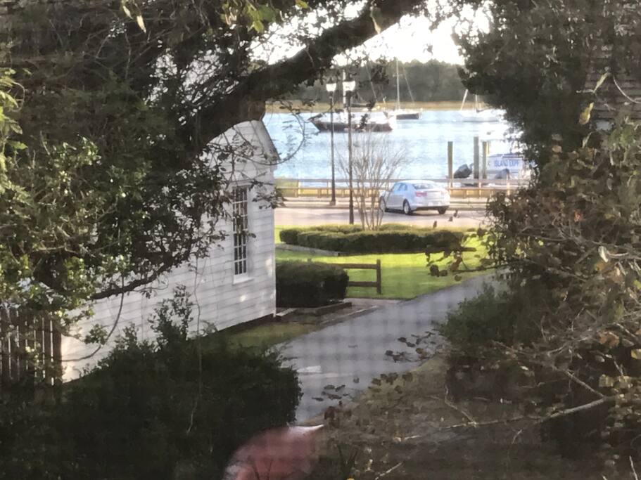View from porch…hidden away from passers by.
