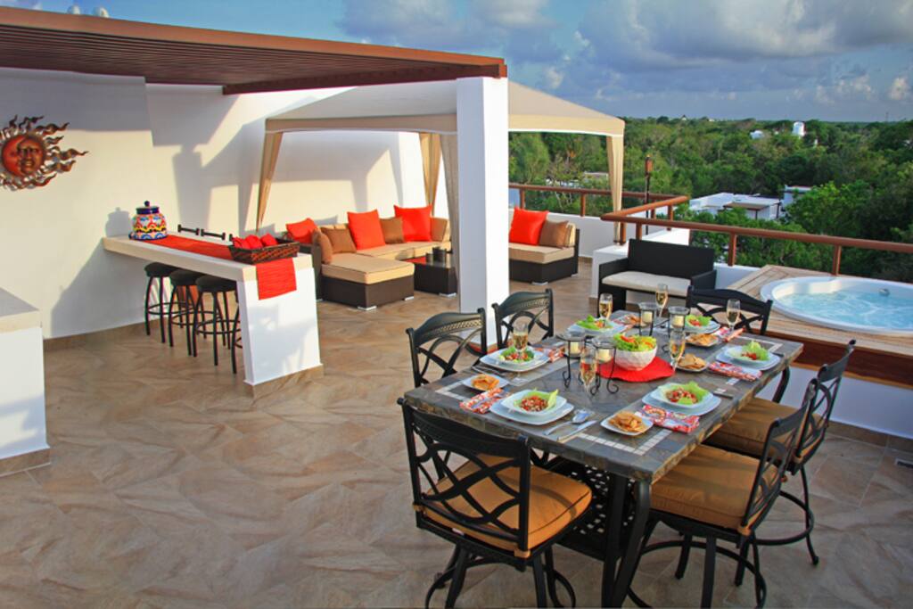 Spacious private rooftop terrace