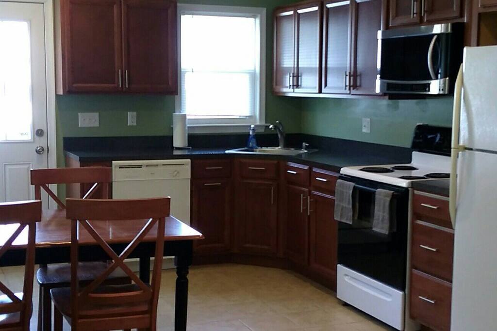 kitchen with sit-in dining for four.