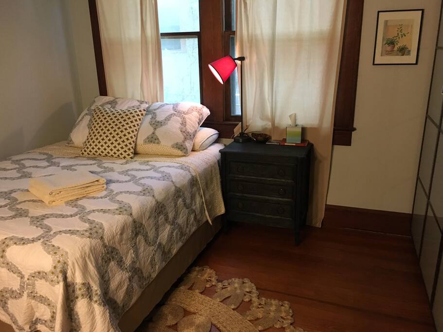 Natural Light and hardwood floors.