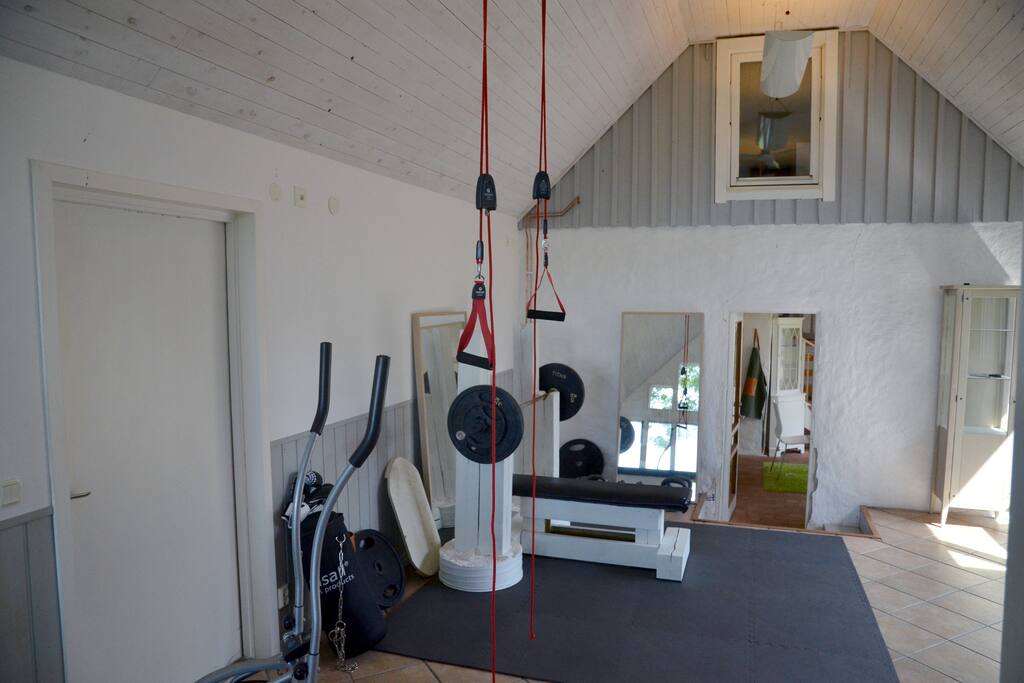 Tillgång till enklare gym.
