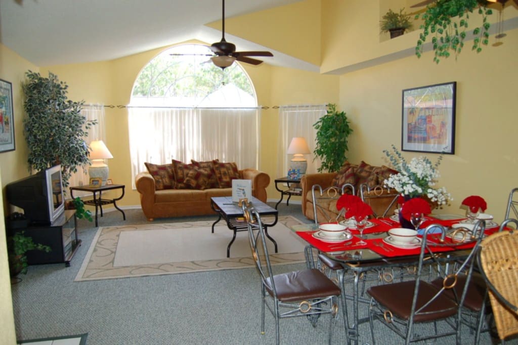 Open plan living area.