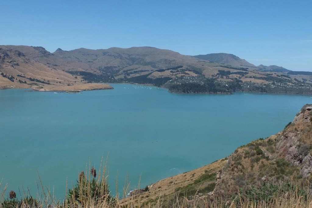 Lyttelton Harbour just over the hill