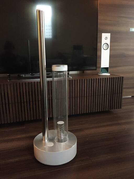 50インチ以上の大画面4Kテレビに、5.1chホームシアター、加湿器、空気清浄機、オイルヒーターとかなりの充実設備