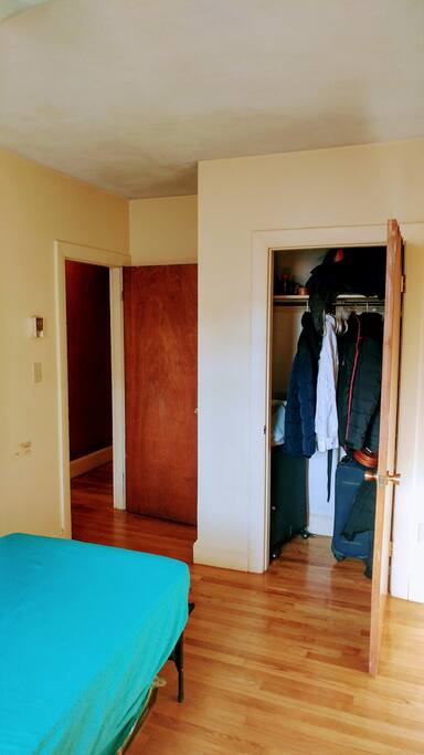 option 1, the closet