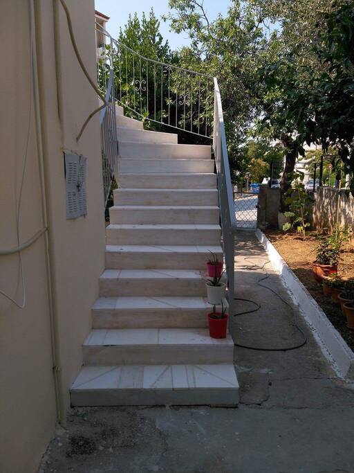 Stairs to 2nd Story Entrance
