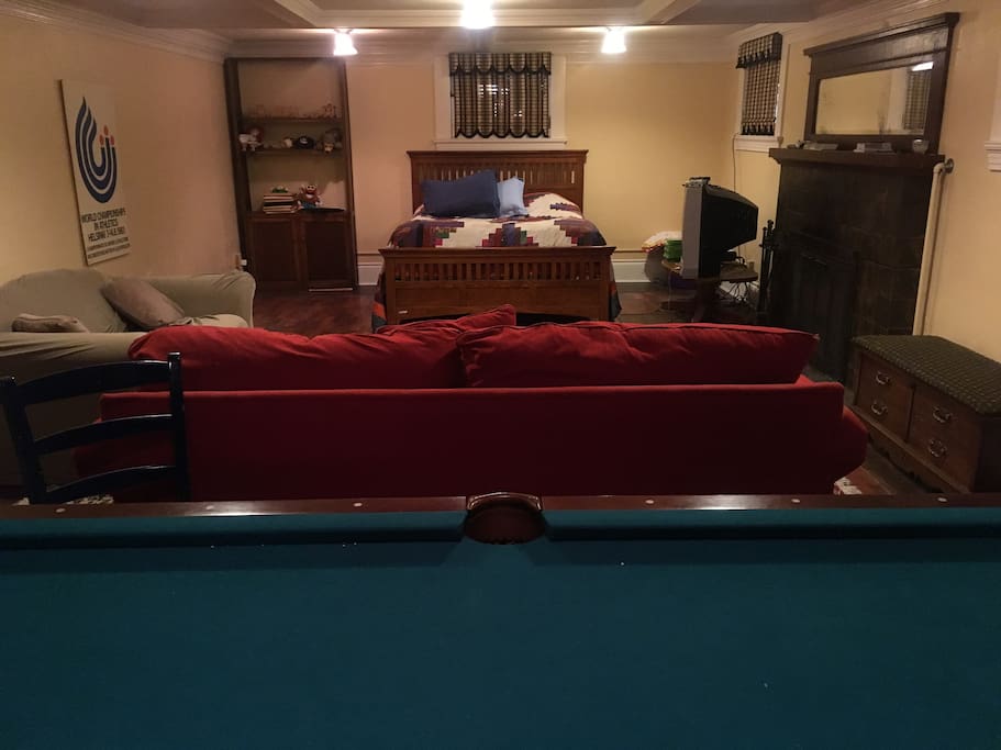 We call the apartment the Pool Room since there is a standard pool table