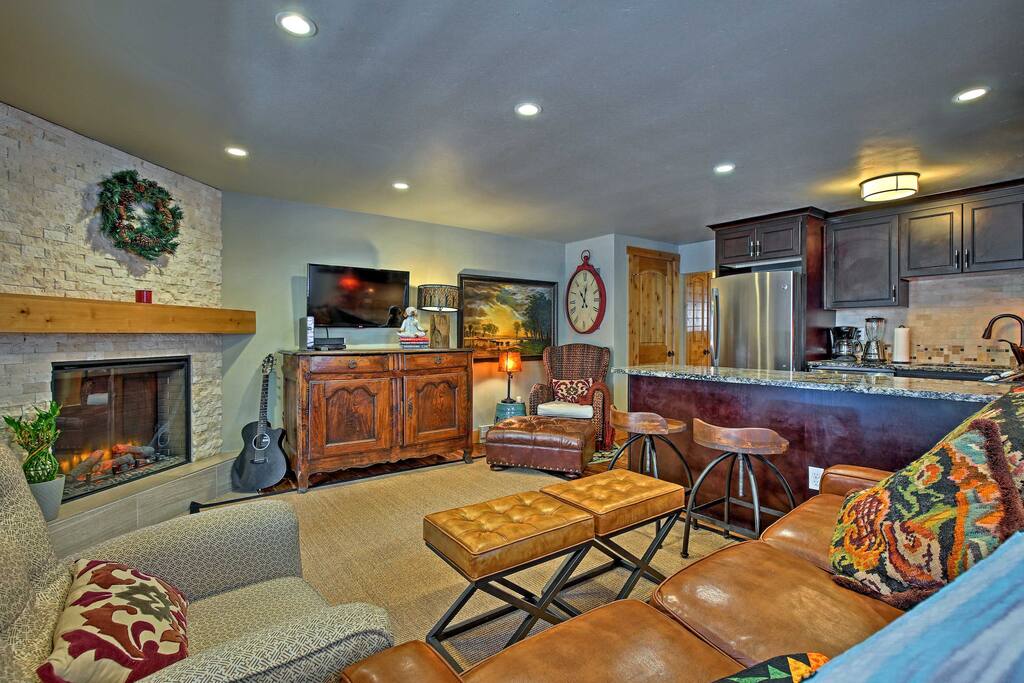 The open concept living space ensures no one misses out on the fun.