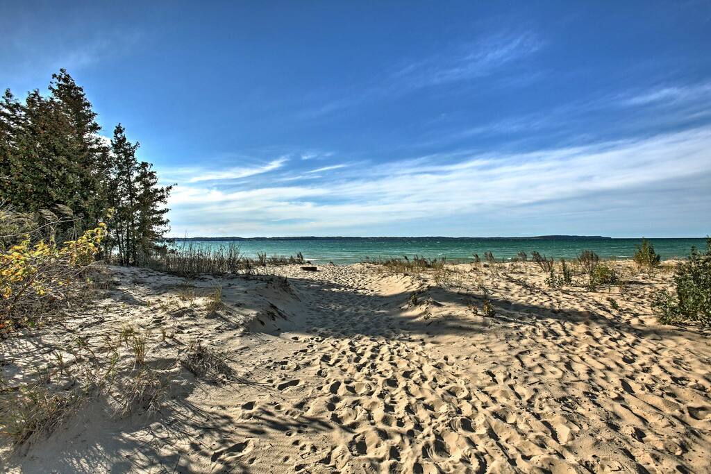 You'll find soft sandy beaches just steps from your door!