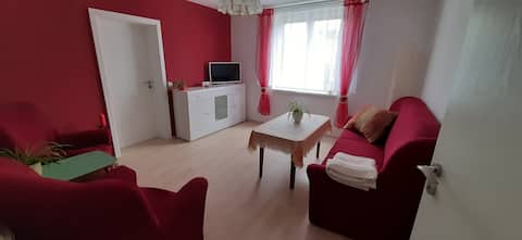 Top performing Airbnb: Cozy apartment with a terrace in Suhl