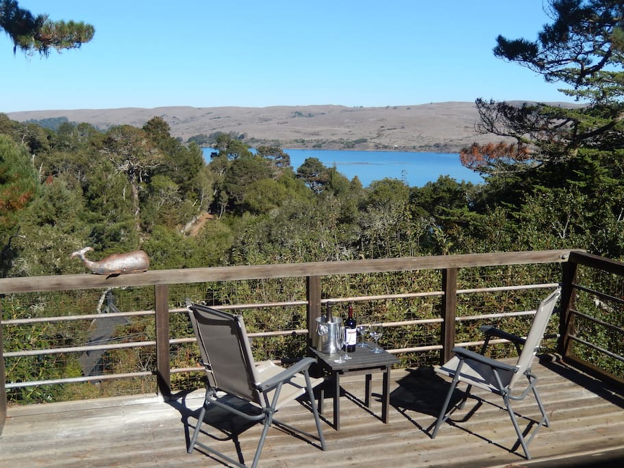 Tomales Bay view from our deck.