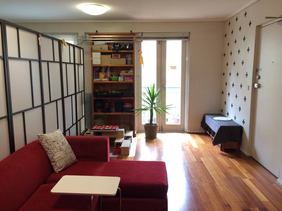 Living room (flat gate +sofa +balcony access)