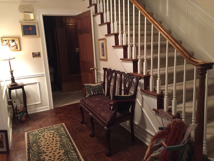 Entrance to upstairs in the main foyer.