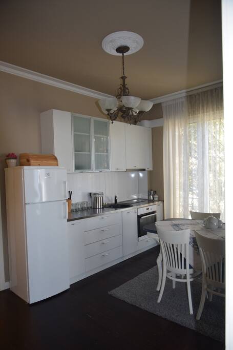 view to the practical kitchenette