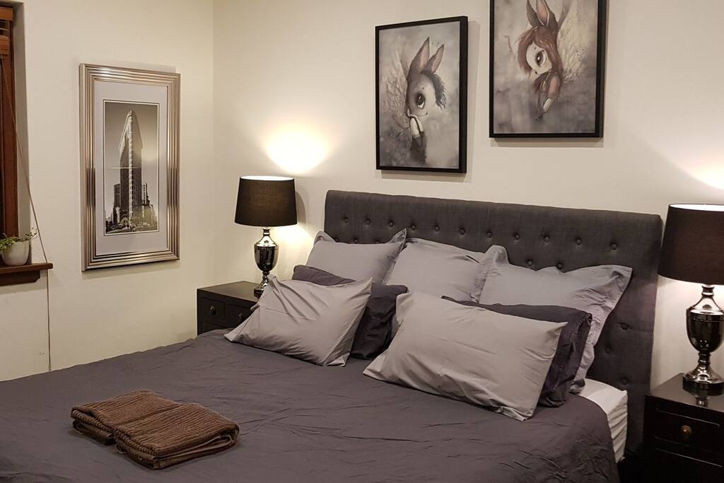1st bedroom King size bed.