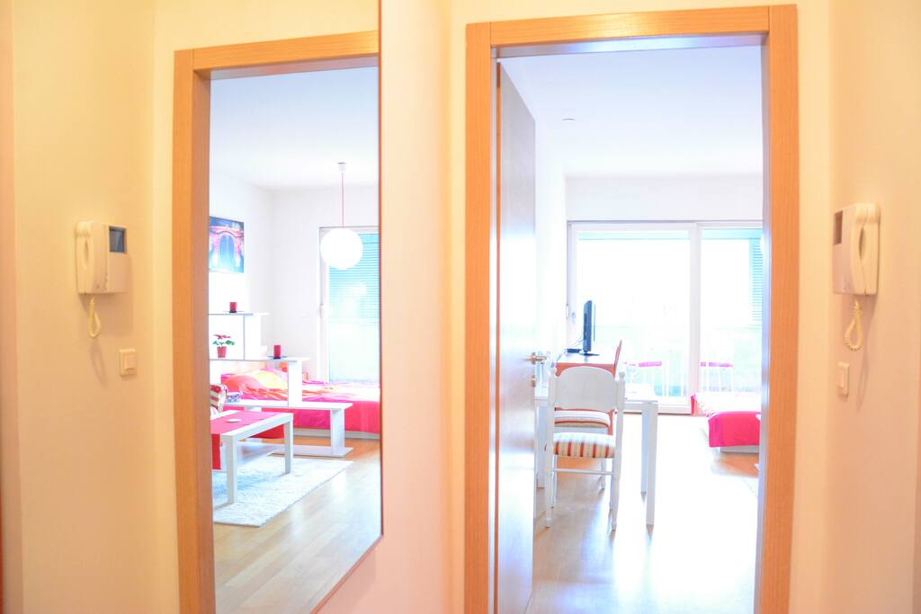 A big mirror in the hallway!