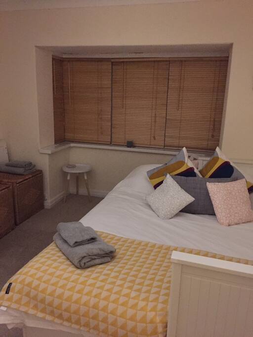 Spacious, light, modern room with very comfy king-sized bed