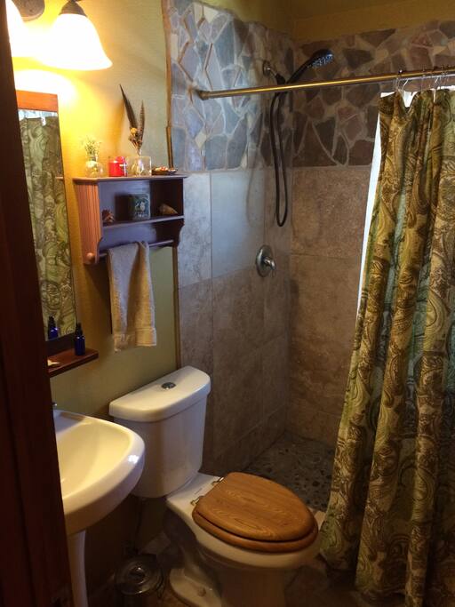 Tiled downstairs bathroom