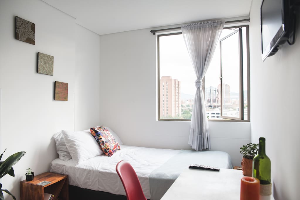 Your room, nice and quiet, nice view from the window. I might add that I built all the wood furniture in this room, so compliments are more than welcome, ha.