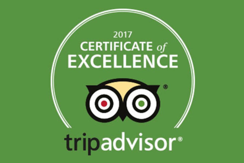 Received the tripadvisor Certificate of Excellence in 2017 :)