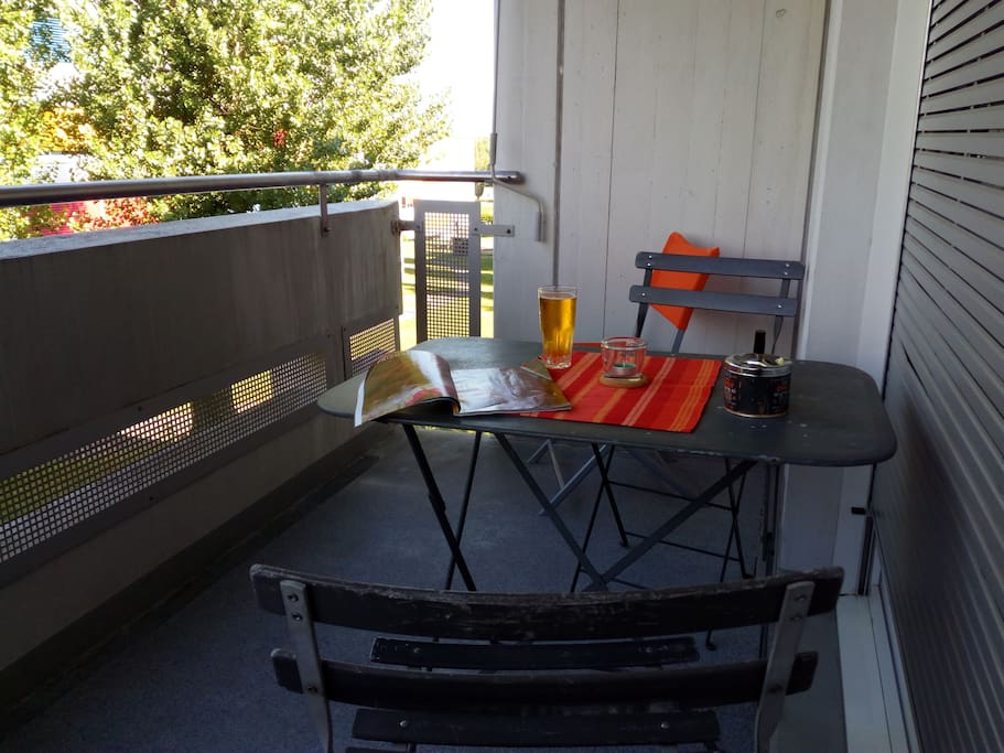 Cosy balcony, perfect for any kind of chill overlooking the vineyards