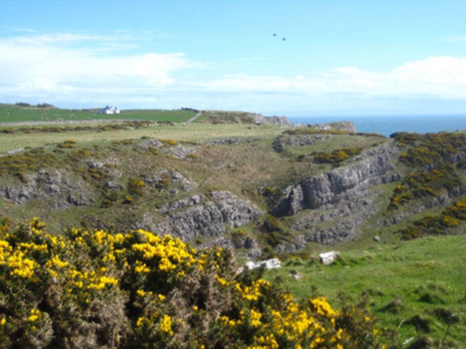 Clover Cliff looking towards Mewslade