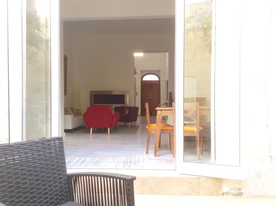 Open space living/dining room