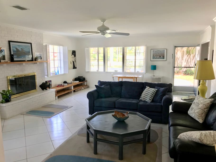 Living room with full sleeper sofa