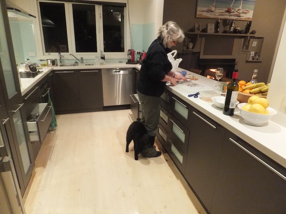 Judith feeding Charlie