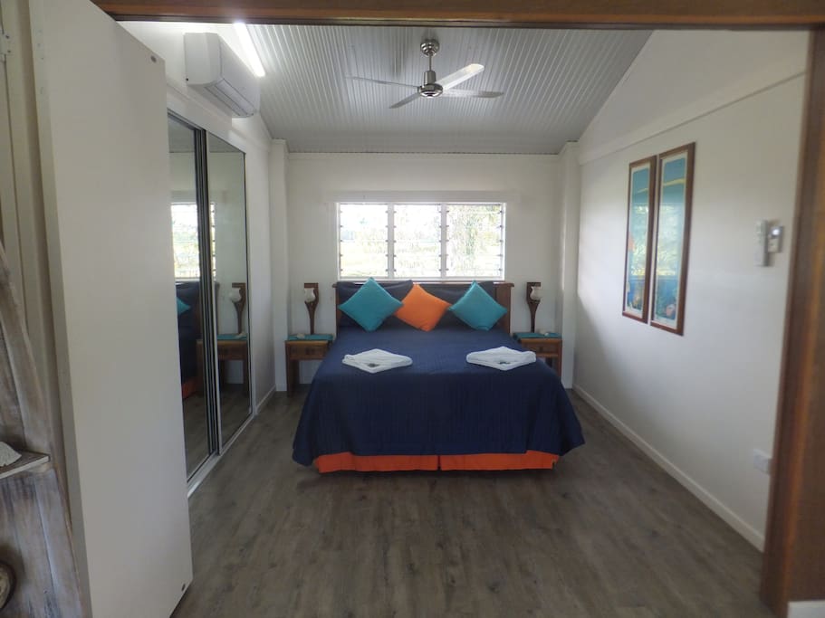 The bedroom with a view of the river