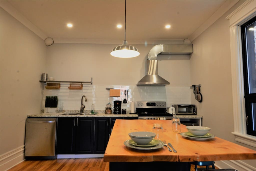 Well appointed kitchen for all of your cooking, dining and coffee-making needs.