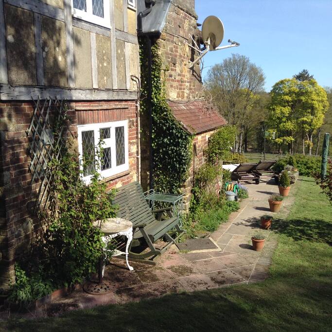 Secluded private garden area for the annexe