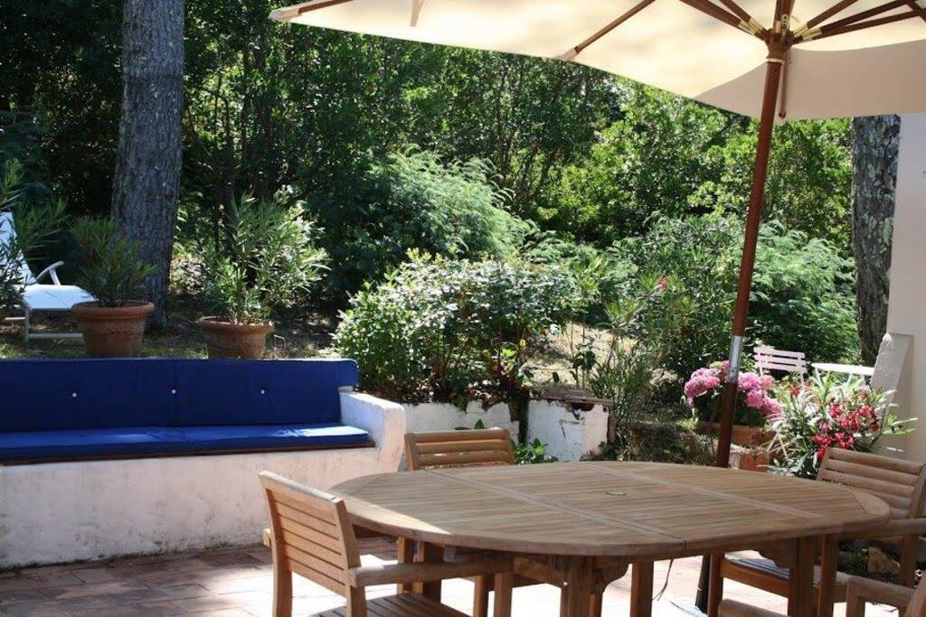 Patio sur jardin
