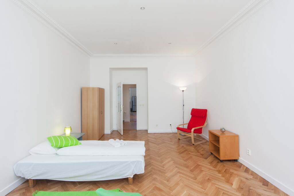 There is wardrobe and chair for your comfort