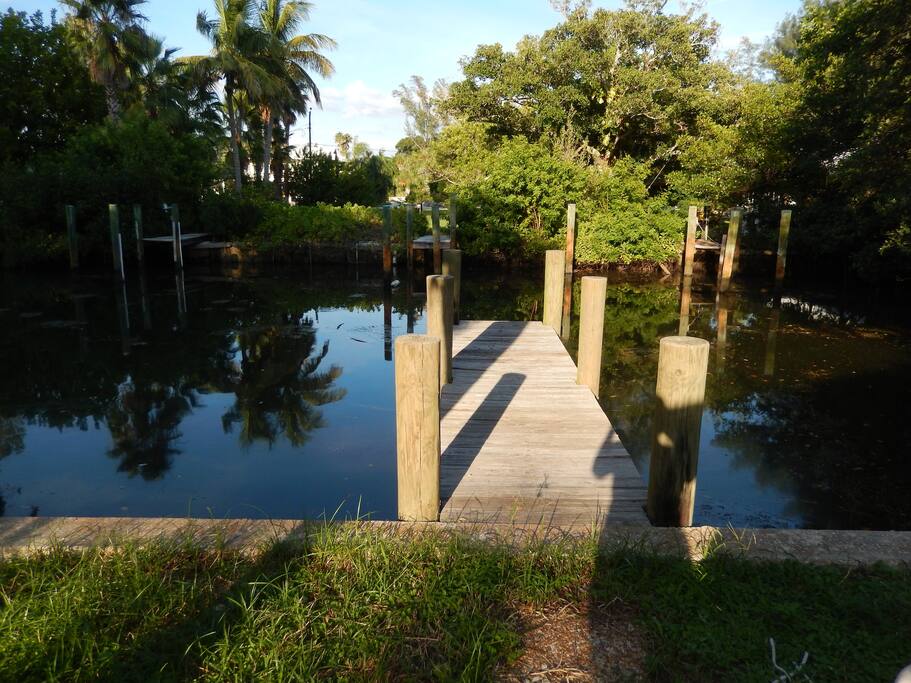 Dock on canal as seen from lanai