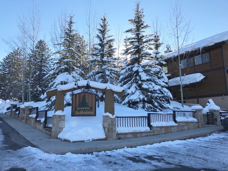 The Clubhouse, with access to pools, hot tubs, sauna, tennis courts and more!