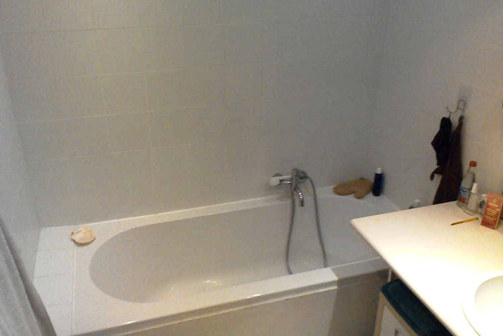 Salle de bain avec baignoire