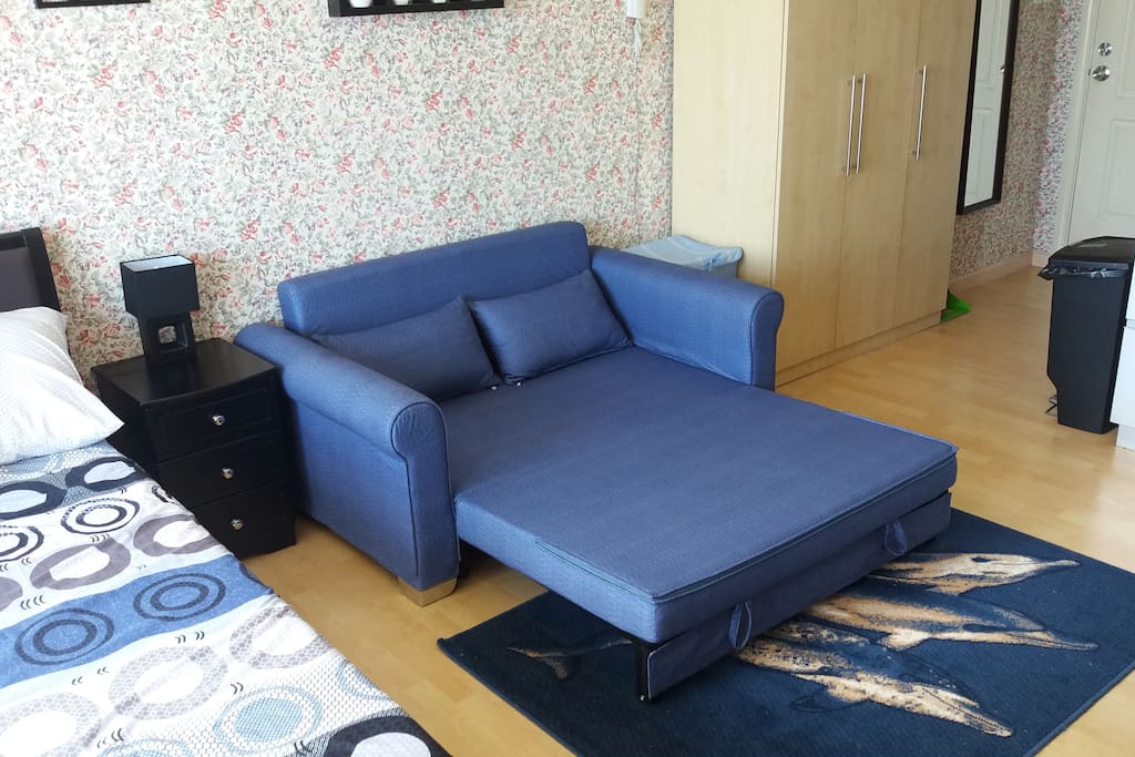 the couch is another double bed, great for visitors.