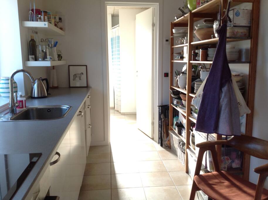 Kitchen with a lot of light