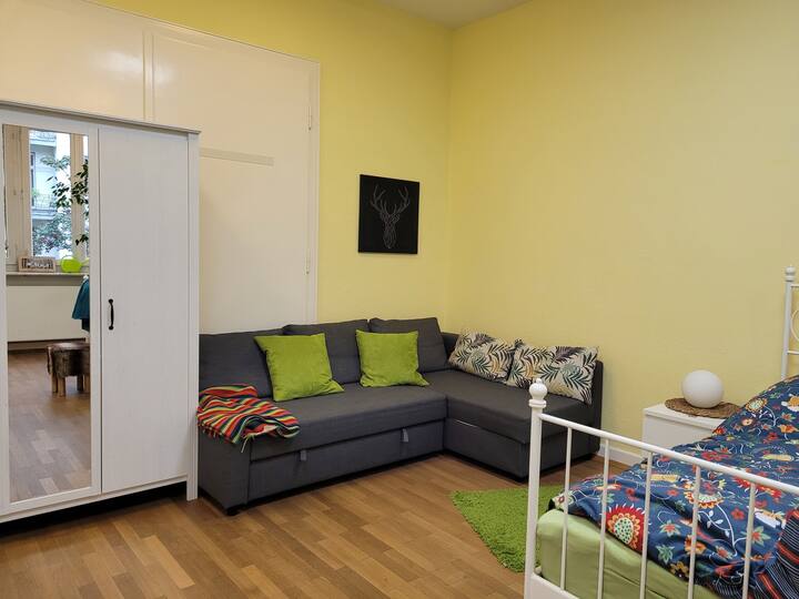 Стая за гости с разтегателен диван и легло