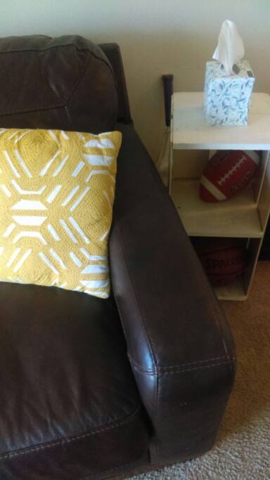 Football, basketball, tennis racket. We have basketball, tennis and volley ball courts.
