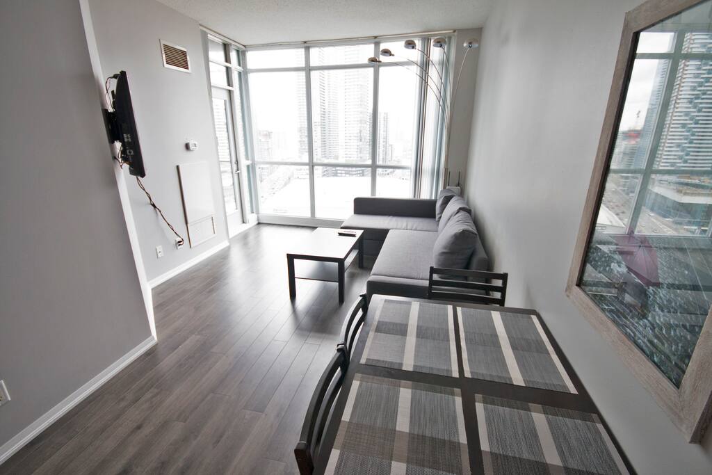 Living room with pull-out couch