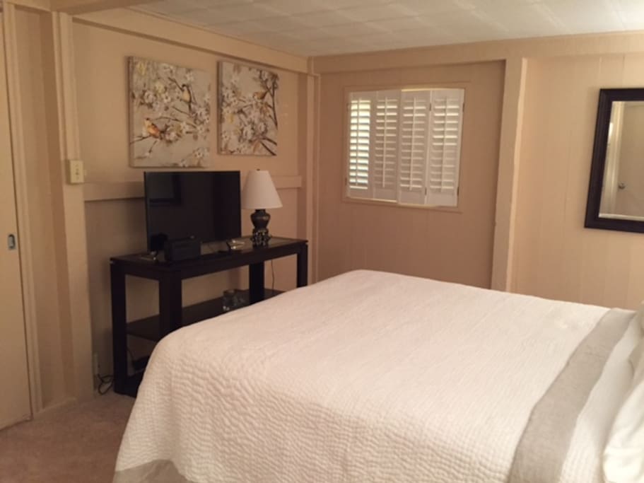 Bedroom with smart tv
